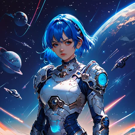 score_9.score_8_up,score_7_up,source_anime,
 <lora:Space_clothes-pony-8:0.6> ,
space_space,
1girl,solo,blue hair,space armor,shoulder armor,futuristic,neon lines glow,
