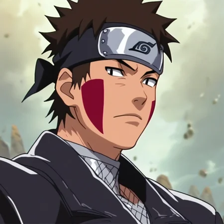 score_6_up, score_7_up, score_8, 1boy, kiba, solo, male focus, upper body, portrait, jacket, forehead protector, official art