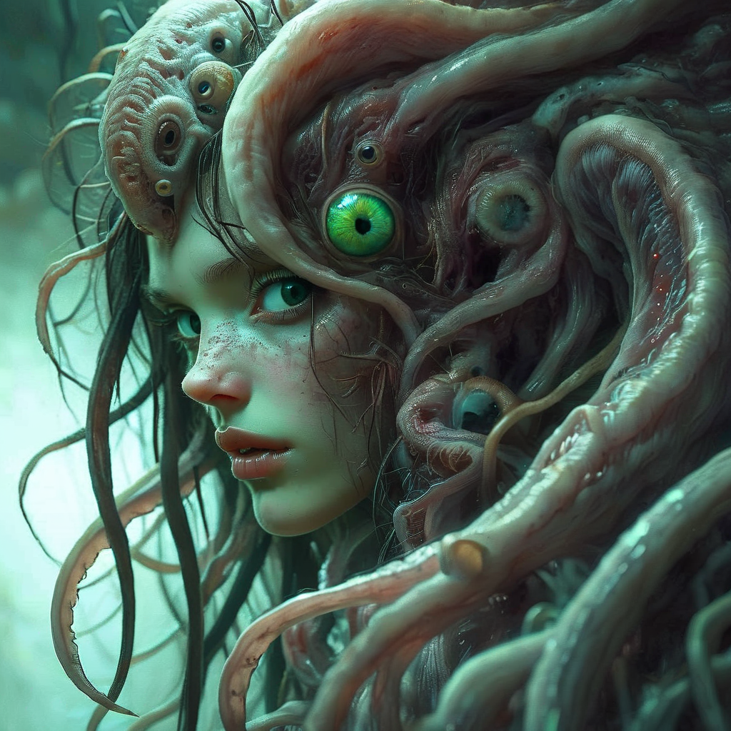 libernoctis girl and creature with tentacles, darkly, very detailed<lora:libernoctis:1>