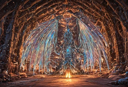 Dragon in Christmas cave, cave, festive cave, Christmas decorations, Christmas lights
(((Sparkling, Sparkly))) glowing dragon, christmas dragon, dragon wrapped in Christmas lights, glowing matrix, glowing Christmas lights, hyper realistic, photorealistic, HD, High detail, High detail eyes, high detail face, wings, glowing wings, light scales, glowing Christmas lights on wings, glowing light scales, tail, tail wrapped in Christmas lights, four legs,
BREAK
Snowy background