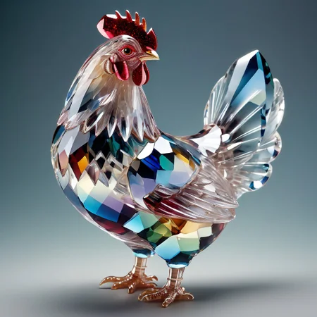 cs-cr1stal-v2 analog realistic Cubism colour photo of a hen, very detailed, award-winning