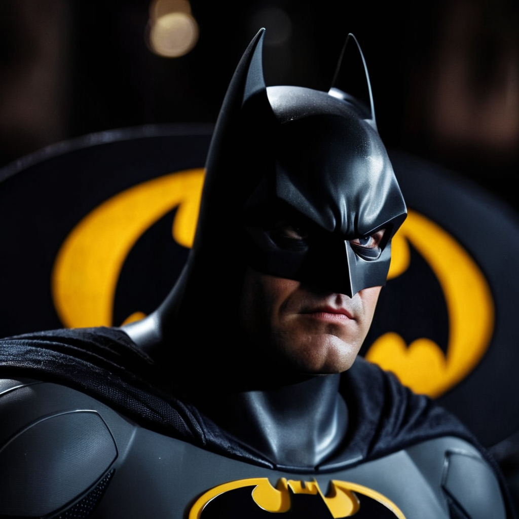 cinematic film still of  <lora:Batman:1>
Batman batman logo on a black background In Gotham City Universe, shallow depth of field, vignette, highly detailed, high budget, bokeh, cinemascope, moody, epic, gorgeous, film grain, grainy