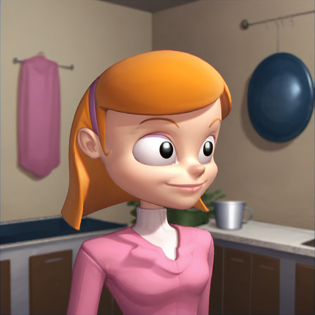 score_9_up, score_8_up, BREAK, amanda, 1girl, solo, blonde hair, short hair, black eyes, hairband, white turtleneck, pink suit, upper body,  <lora:Amanda_WhatUpBalloonToTheRescue_PXL_Leaf1-000010:1>, indoors,