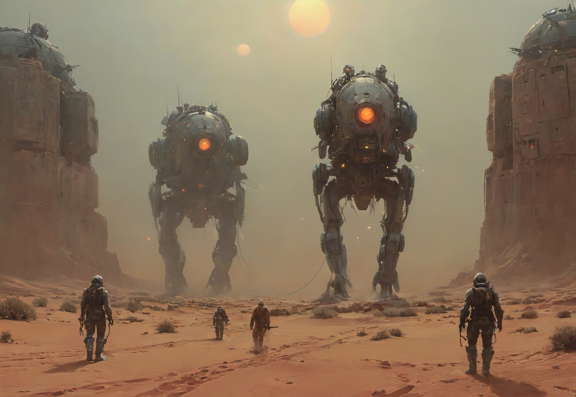  (((army of mechanical robots marching across a desert planet))),(((armada))) ,mecha,gundam_00, gundam, gundam_exia, ,military,grey armor, armored, weapons, laser, cannon, Panzerblitzechse, robust construct,unbreakable, unstoppable, invincible, heavy armor,joints,oil,cables,massive multiple legs,engines,light particles, science fiction, detailed reflections,glow,energy sparks,dense fog,
best quality,masterpiece,absurdes,disturbing,action,mood contrast between subject and background,outstanding,proffesional, masterwork,dynamic composition,in dynamic,(deep colors),fluorescent colors,colorful,color contrast,primary colors,no gradients,chiaroscuro,  concept art, High angle From avove, camera from above, Bird's-eye view, aerial shot view,atompunk,dieselpunk,teslapunk, post-apocalypse,dystopia, futuristic,high-tech,cybernetic,(((no humans)))
outstanding, proffesional, masterwork,epic scale,deep image visualisation,