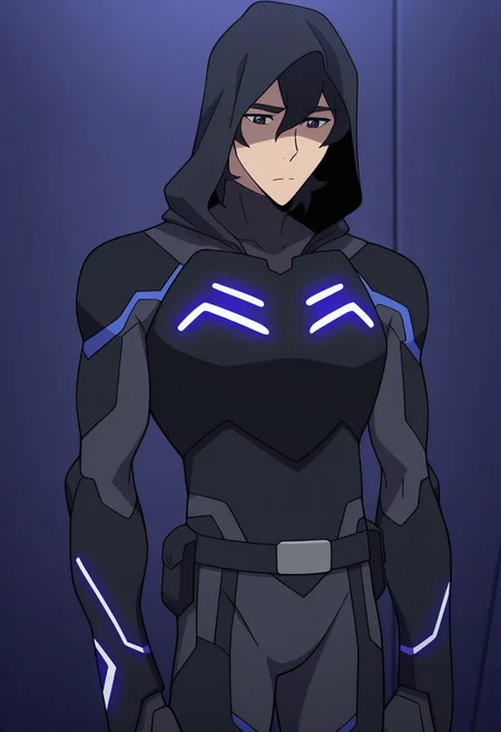 masterpiece,best quality,amazing quality, source_anime,
keithvld, 1boy, male focus, solo, black eyes, black hair, marmora armor, black armor, turtleneck, hood, neon trim, hood up,