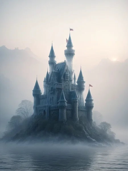 An ais-wvs castle amidst a misty morning <lora:ais-wvs-sdxl:1>