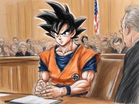 Masterpice,High Quality,
<lora:PE_CourtRoomSketch:0.8> PECourtRoomSketch,
courtroom,son goku from dragonball z