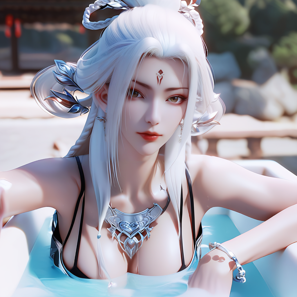 <lora:ponyxiaobai2v:1>,xiaobai,score_9,score_8_up,score_7_up,bathing,looking at viewer,
