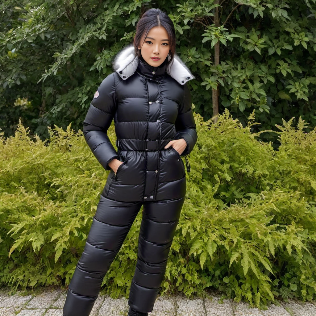 ((cute woman Shaolin Monks  costume)) wearing a long knee length moncler_hermine jacket, by parkasite downsuit , hyperdetailed photography,4k textures,intricate details,4k resolution   ,  <lora:moncler_hermine_v1_r2-000007:0.3>,   <lora:Parkasite_XL-000010:0.6>  <lora:add-detail-xl:3>