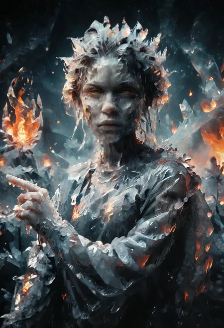 embedding:lazyup7, 1c3_w1n73r, allori, 1girl, covered in ice, pointing, looking at viewer, facing viewer, flame background <lora:Varos_-_Ice_Style:0.85> <lora:Shit's_On_Fire,_Yo_(Pony)_epoch_8:0.85> <lora:Challenge_Winnifier_2025-05:0>