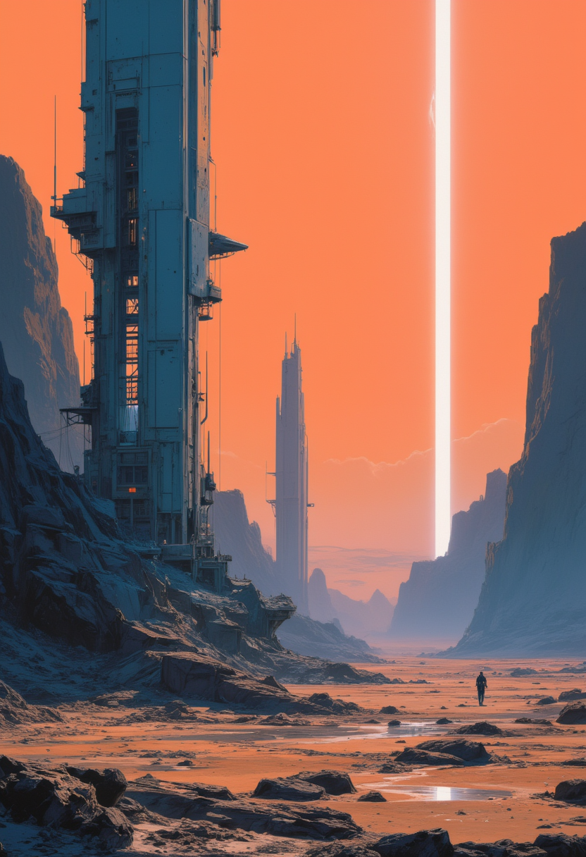 Faded neon colors of the 80s, washed-out pastel tones in spectral DARK neon vibrant hues, high contrast combined with dystopian neon Pop Art glitches. Retro scan of an 80s anime sci-fi book, lofi, grainy, vintage, melancholic yet futuristic. A digital painting, Towering, weathered solar sails rise like colossal skyscrapers into the washed-out sky. Some sails remain taut, shimmering in faded neon hues of orange as they desperately capture the last energy of the pale sun. Others hang torn and broken, their jagged edges flapping in a slow, ghostly wind. Below, the barren desert stretches endlessly in cracked beige and muted gray, its fractured surface echoing the desolation of the world. Among the sails lie abandoned structures: a translucent, gray plastic villa, eroded by sand, and a faintly glowing observation tower emitting neon light through the DARK Monochrome world. The horizon blurs into a swirling haze of dust, with the dim, dystopian sun casting long, harsh shadows across the wasteland. The composition is cinematic, with volumetric lighting, soft shadows, and a subtle film grain that adds to the vintage, otherworldly atmosphere. This hyper-detailed, hyper-realistic scene captures a melancholic beauty, blending faded neon-mist 80s neon nostalgia with the stark decay of a dystopian future.. 
  .

An otherworldly atmosphere.  Epic.. The overall composition feels cinematic, blending high fashion with a science fiction aesthetic. . . (Depth of field), low saturation,detail. ,,. ,,. masterpiece, best quality, medium-format camera, high-contrast, dramatic lighting, striking composition, . (Depth of field), low saturation,detail. mythp0rt, charismatic., ,,. masterpiece, best quality, dramatic lighting,. 

 An otherworldly atmosphere.
(Depth of field), low saturation,detail. mythp0rt Stylish, charismatic.PA
,,sNOW wHITE,   

 (Depth of field), low saturation,detail. mythp0rt Stylish, charismatic., belle
 

, low saturation,detail. mythp0rt Stylish, charismatic. ,,aidmamj6.1,ne0nfant4sy, The background is minimalist, a gradient of shadowy blue tones, amplifying the ethereal and futuristic ambiance of the scene. . Thin border of tiny maple leaves that glitch and fade around the edges overlaid on a black border background...

with rays of sunlight piercing through the misty atmosphere. masterpiece. An otherworldly atmosphere, Mysticism. mythp0rt, 

(Depth of field),detail. mythp0rt, Stylish, charismatic.



,  Otherworldly atmosphere. aidmamj6.1
(Depth of field), low saturation,detail. mythp0rt Stylish, charismatic.c.


(Depth of field),,detail. mythp0rt Stylish, charismatic. ,aidmamj6.1,ne0nfant4sy,.
<lora:domiswaunfluxmini:1>
