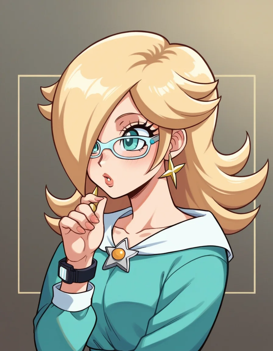 zPDXL, score_9, score_8_up, score_7_up, source_anime, 8k, absurdres, anime coloring, 1980s \(style\), retro artstyle,
<lora:4kira_v1-1:0.8> 4kira, 1girl, solo, office secretary wearing a beige crisp white blouse, slim-fit trousers, classic pumps, elegant wristwatch,stylish glasses, light blush,mascara, upper body, portrait, Rosalina, medium hair, blonde hair,