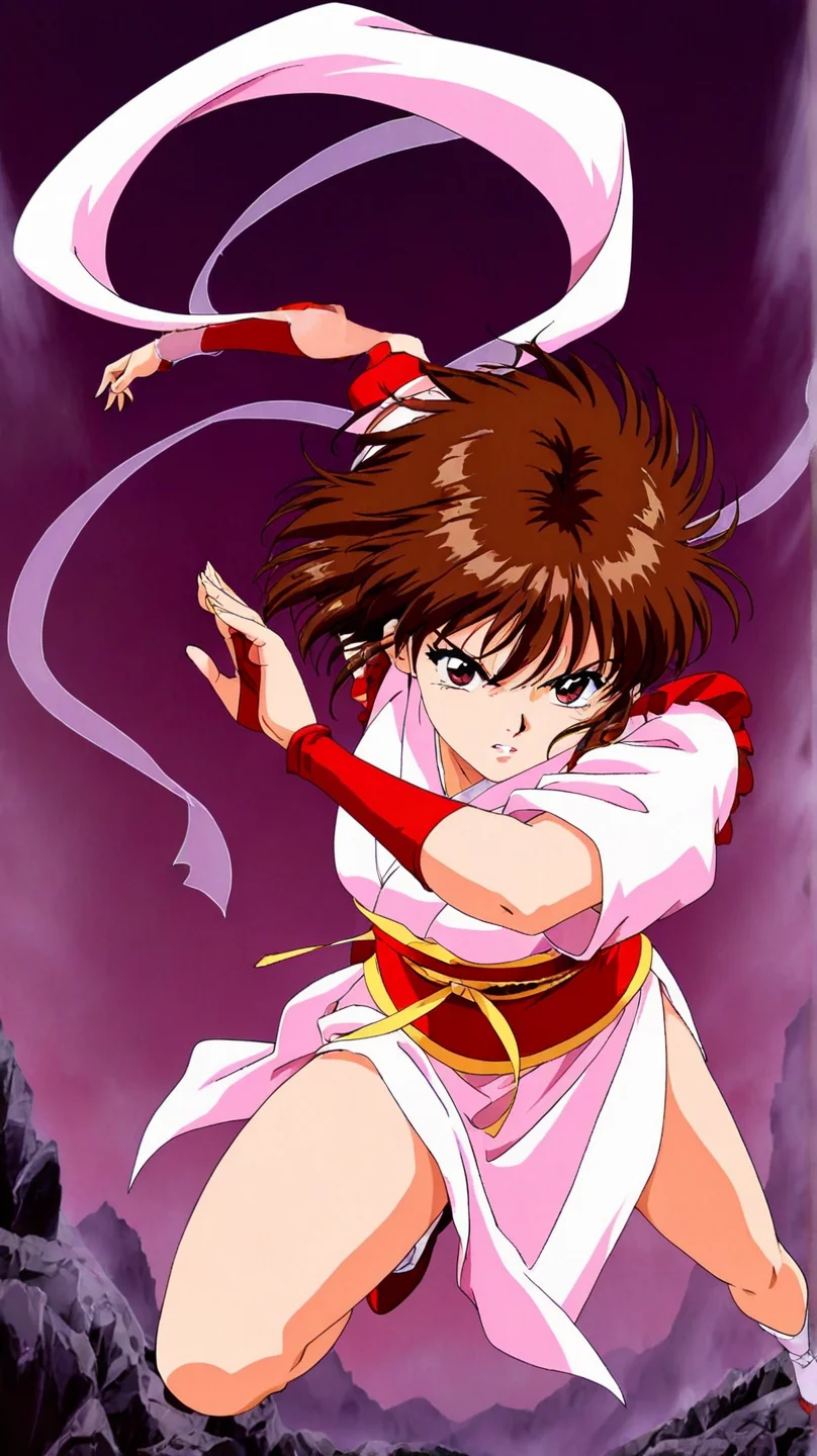 masterpiece, best quality, anime coloring, ruin, shine
1girl,solo, floating hair, dynamic pose, full body
 <lora:Mai-Amatsu_lL_v01:1> mai-amatsu, short hair, hagoromo,  japanese clothes, brown hair,