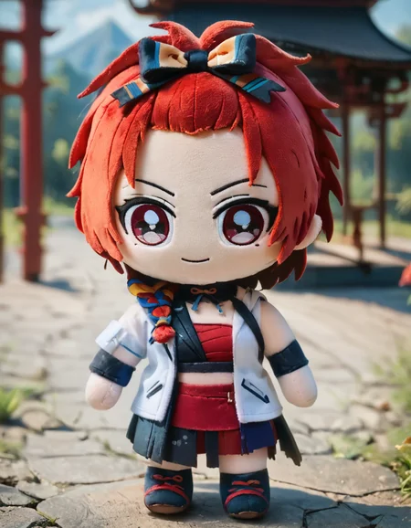 score_9, score_8_up, score_7_up, ch1x1a,
rating_safe,source_anime,
official_costume, digital media \(artwork\), human focus, 2022, not furry focus,
heroic pose,
scenery,east asian architecture background, blurry background,
<lora:Chixia_Wuthering_waves_v2:0.8>
<lora:woafu_plushify_sdxl_v2:0.8> plushify, character stuffed toy, chibi,