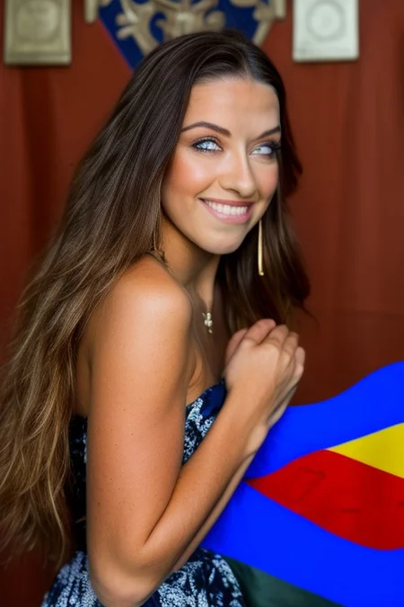 1girl,white mature woman, (( czech ):2.2) 45 years old, straight hair, blue eyes, middle-etail,  big perfect round breast, wide hips, curly hair, score_9, score_8_up, score_7_up, detail face, HDR, a high resolution, looking at the view, shiny skin, SkinHairDetail, close to the face, round earrings, bracelet, necklace, golden crown dynamic pose, flirty stare, looking at the view, wrinkles, red royal dress, royal cloak queen, in the castle garden, roses curvy, plump, wide hips, amazing pert butt, amazing thighs, slim waist, Sun rays, lush lips, tall, thick ass, booty pose, stockings