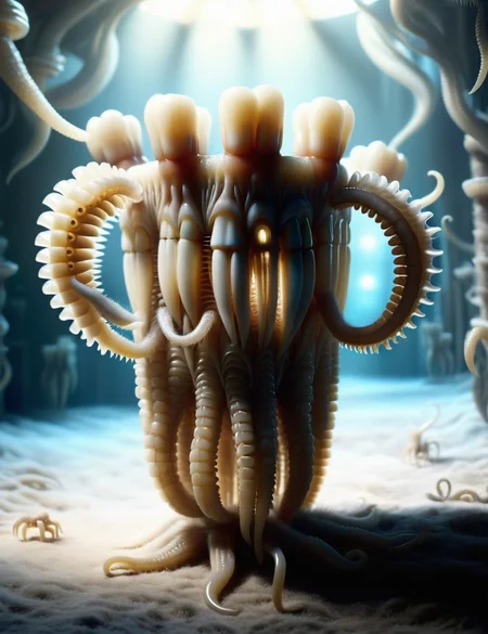 DonMT33thXL, gigantic gentle pulsating urban tendril-laden spirit, octopod hexamanual, four-fingered hands, tailless, long-tailed, wooly fur, , <lora:DonMT33th:1> <lora:DonMT33thXL:1>