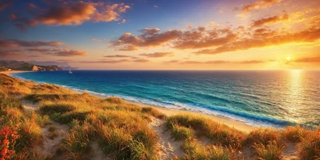 Realistic seascape,sunset by the sea,soft,golden lighting,warm colors,highly detailed,real photograph,<lora:HMSG黿XL-000001:0.8>,reality,hd-hlh-3h,<lora:å
å½±XL:1>,