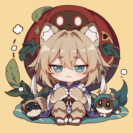 score_9, score_8_up, score_7_up, <lora:critterPickHonkaiStar_v10:1> hcrpick, animal, chibi, 1girl, Kamaitachi, animal ears, animal legs, thighhigh fur, tabi foot
<lora:V5.1_retrain:0.7>