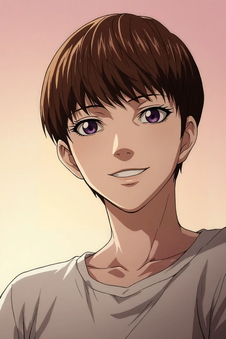 zPDXL, score_9, score_8_up, score_7_up, rating_safe, intricate details, , , 1girl, purple eyes, chocolate hair, pixie cut, tiara,, solo, from below, disneyland, dawn, leaning on object, seductive smile, <lora:death_note_style_pony:1.18>, death_note_style, , <lora:sdxl_lightning_8step_lora:1>