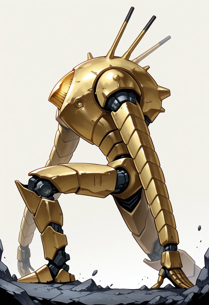 masterpiece, best quality, 
BREAK, (solo), 1other, robot, (((no human))),
 (segmented arms), mechanical arms, ((multiple segmented arms)),
from side,
simple background,
(((dynamic pose))),
