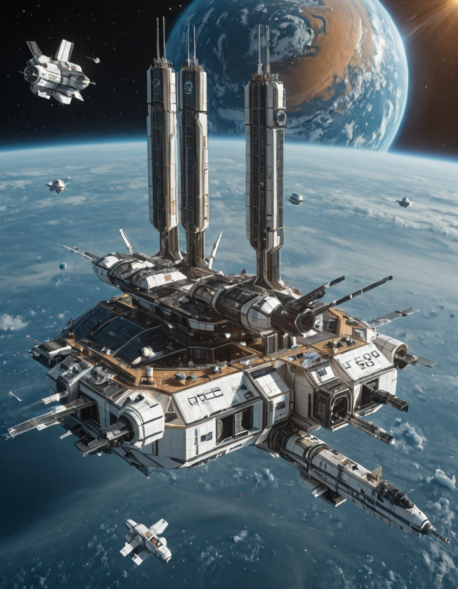 <lora:Space_Worlds_Minis_3:1> swminis3all. swminis3bis, mothership, space station