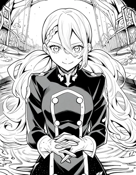 score_9, score_8_up, score_7_up, source_anime, <lora:varvara-pilipenko-manga-ponyxl-lora-nochekaiser:1>, varvara pilipenko, greyscale, monochrome, long hair, hair between eyes, braid, twintails,, gloves, uniform, military, military uniform, wetland, water, reeds, swamp, wildlife, smile, <lora:gendou-pose-ponyxl-lora-nochekaiser:1>, gendou pose, own hands clasped, own hands together, parody,, looking at viewer, solo,, dutch angle, cowboy shot