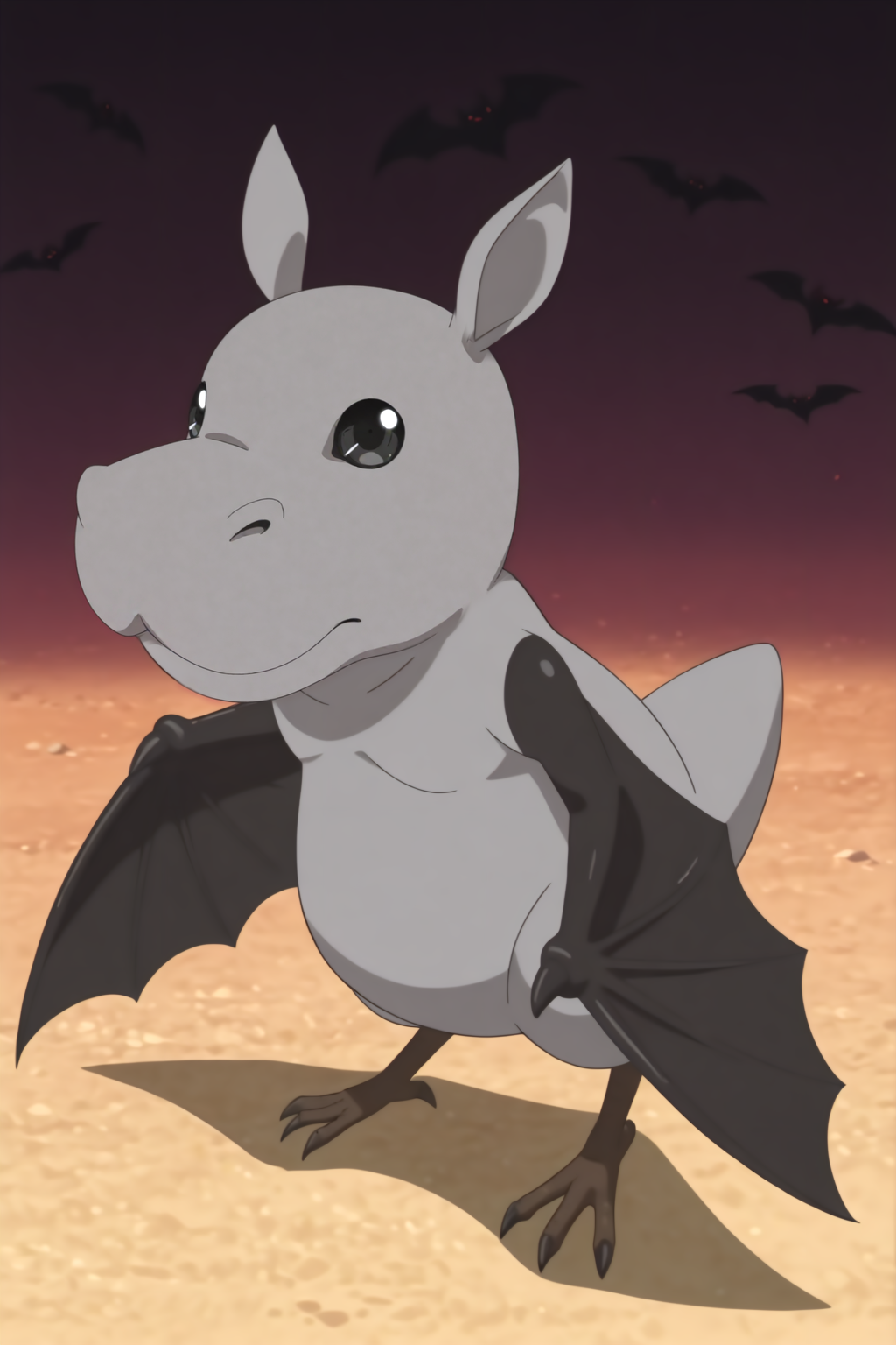 katnahs, animal, bat, no humans <lora:Haiyore_Nyaruko-san-illust:0.8>