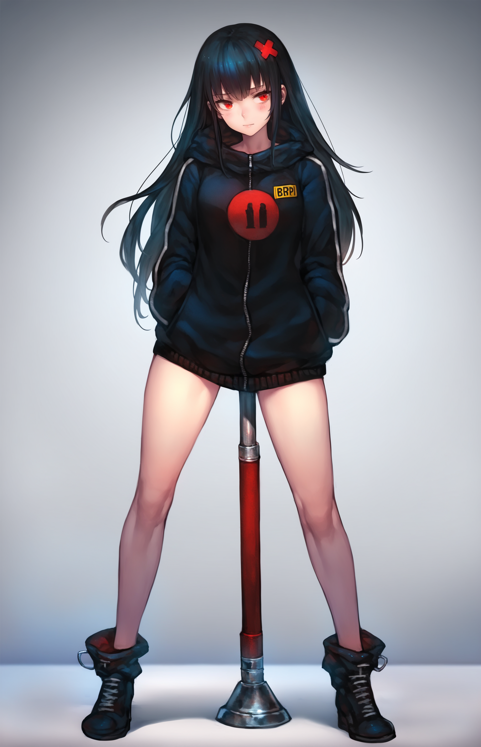 (ririko \(fhnngririko\), miurahha, bacius:0.4), masterpiece, best quality, 1girl, <lora:obp-illus:1>, obp, object insertion, standing, legs apart,