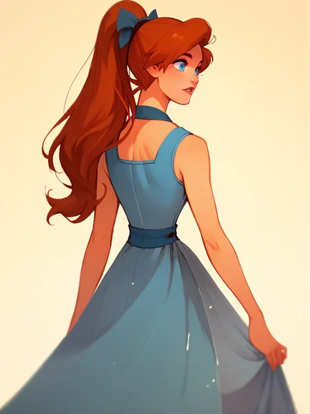 score_9, score_8_up, score_7_up, score_6_up, score_5_up, <lora:AnastasiaXLP:1> anastasia, 1girl, orange hair, solo, blue eyes, long hair, dress, ponytail,
