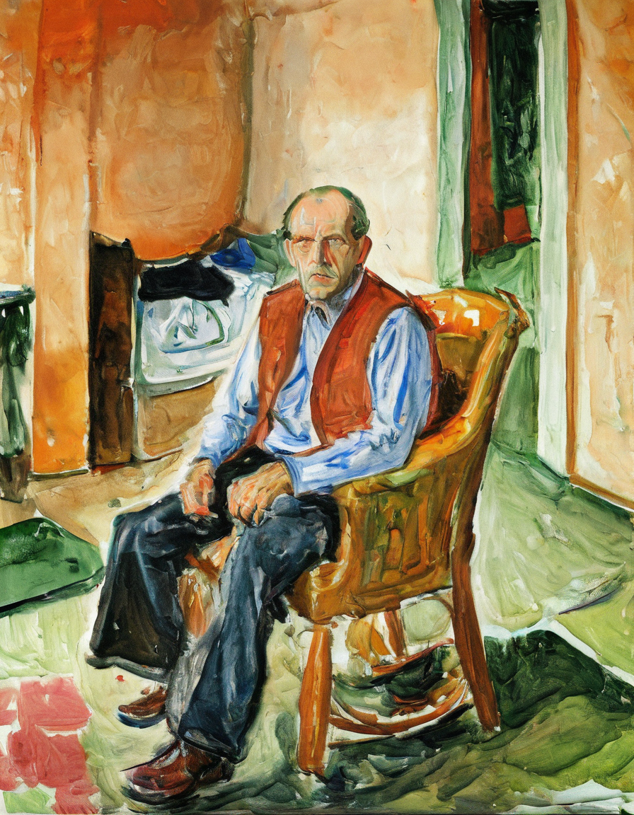 <lora:mnch:1>mnch, man in house sitting in chair
