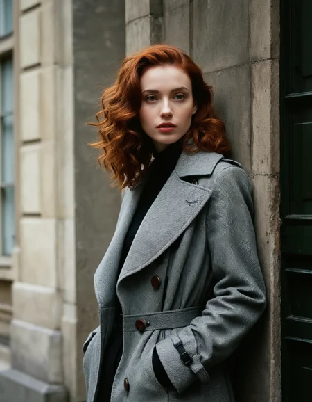 RAW full body analogue photo of a beautiful 20 years old woman, clear focus, 8K,__Random_Woman__,Female Noir Detective, Paris, 1940s: 1 woman, (intelligent gaze) with [analytical mind], short styled curly hair hair, wearing a (feminine) coat with [noir] accessories, and a perceptive expression, inspired by the works of (Rene Gruau) and Jean Dubuffet, with (moody colors) and (expressive brushstrokes), characterized by (atmospheric composition) and sense of mystery, (noir atmosphere) and curious nature. ,photo Fantasy art combining the styles of Boris Vellejo and Luis Royo,Photorealistic, real photo, god rays, 1girl, 21yo,realistic,