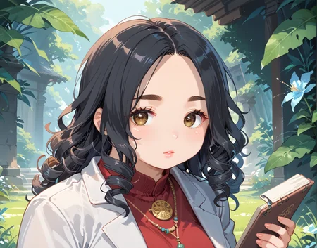 PonyScores7, source_anime, ah1, IllustriousQual, <lora:natsumi_style:0.5>, <lora:by_usakun-pony:0.4> by usakun, <lora:Akina_Bbw_Style_-_PonyXL:0.2> AkinBw
BREAK (streetwear fashion style, rooted in urban culture and youth trends, features oversized silhouettes and bold graphics, embodying a casual and edgy vibe)
BREAK 1girl, mature female, (round face:1.2), (thick eyebrows:1.3), (curvy), round-chin, caucasian, (plump face), <lora:Round_face:0.2>, <lora:ETO_OCPonyXL:0.3> eto_oc, skindentation, (plump), thick thighs, wide hips, busty, voluptuous, lips, <lora:venus body PonyXL:0.3>, <lora:shinyskin2:0.2> glistening skin
BREAK  (((curly hair), long hair, (black hair:1.4), (parted hair:1.7), messy hair, kinky curls, <lora:hairdetailpxl:0.2> hairdetailpxl))
BREAK ((brown eyes), (colorful eyes), (downturned eyes:1.4), <lora:expressive eyes:0.2> expressive eyes, <lora:eyedetailpxl:0.2> eyedetailpxl, <lora:Eyes_High_Definition:0.2> EyesHD)
BREAK (("=_=",  <lora:Expressive_H:0.2> Expressiveh, <lora:Emotional_Anime_Expressions_PonyXL_Concept:0.2> emotional, <lora:Best_Facial_Expression_LoRA_PONY:0.2>, looking at viewer, <lora:Detailed expressive EXEV style -XL Pony V1.0:0.2> FaceDetail))
BREAK ((A woman holding an ancient tome speaks a single word, and the sound resonates, causing reality to warp around him, bending light to make him invisible to the onlooker's eye))
BREAK leaf green The Curious Scholar (Alternate), With a quill in hand, she pores over ancient tomes, her brow furrowed in concentration (Alternate version, In a lab coat, her hair a wild mess, her eyes wide with wonder, a notebook in hand)
BREAK (((Hauntingly dilapidated warehouse)))
BREAK <lora:xl_more_art-full_v1:0.2>, <lora:aesthetic_anime_v1s:0.2>, <lora:EpicF4nta5yXL:0.2>, <lora:detailxl:0.2> detailxl, <lora:Fant5yP0ny:0.2>, best quality, amazing quality, best aesthetic, absurdres, illustration, Volumetric_Lighting, ultra-detailed, very aesthetic, intricate details, 8k, masterpiece, best_quality
BREAK Stable_Yogis_PDXL_Positives, AS-Adult, <lora:Complicated fantasy portrait - XL Pony V2.0:0.2>, bad-hands-5, <lora:HDA_Detailer:0.3>, HDA_FatGirlXL