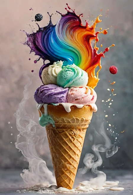 Hogwarts Philosopher's Stone Theme: A beautifully crafted, enchanting ice cream cone capturing all the spirit and essence of Hogwarts, with magical ingredients like mandrake root, vibrant colors and intricate details. It's unsurpassed in beauty and clarity, with steam rising and drops of iridescence cascading down its sides. This image is like a masterpiece photo come to life, showcasing the finest works of culinary art. Each ball and swirl testifies to the skill and creativity of the greatest culinary masters, inviting viewers to enter an enchanting Hogwarts world of sweet delights.
OverallDetailXL  <lora:SDXLFaeTastic2400:0.4>  <lora:DetailMaximizer:0.7> detailmaximizer <lora:MJ52:0.3>
