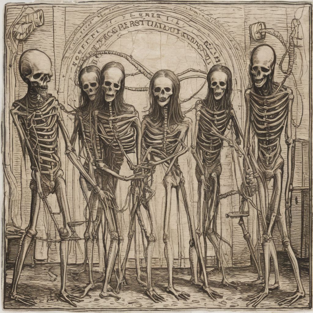 <lora:DanseMacabre:1.00>, sororoity sisters dared into being cultists. univeristy co-eds performing a successful ritual summoning of Aletheia (a vast spiral of manifold titanic hands with a single cycloptic eye in each palm, wire-like protrusions able to ensnare living beings, replacing their spinal bone in puppet-like fashion), inspired by Lovecraft, drawn by Giger, 2020s sorority basement, highly detailed, realistic, cute undergraduates (20 years old, perky breasts, college students, latex), occult summoning circle (chalk signs, occult symbols)