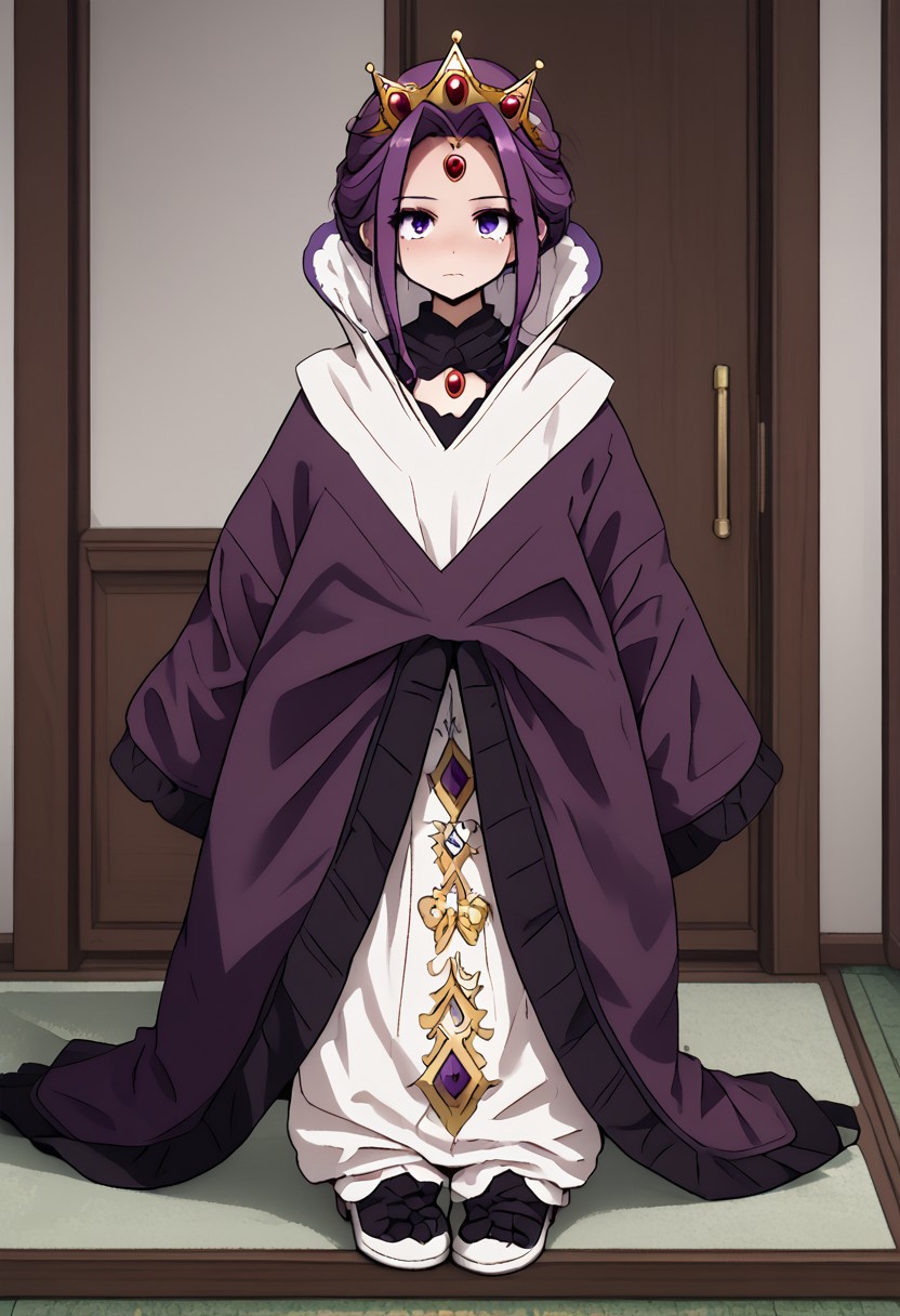MIRELLIA Q MELROMARC, CROWN, TIARA, white fancy dress, full body, ShrinkingConcept, shrinkingclothing, oversized clothes, shrinking, full body, child, small