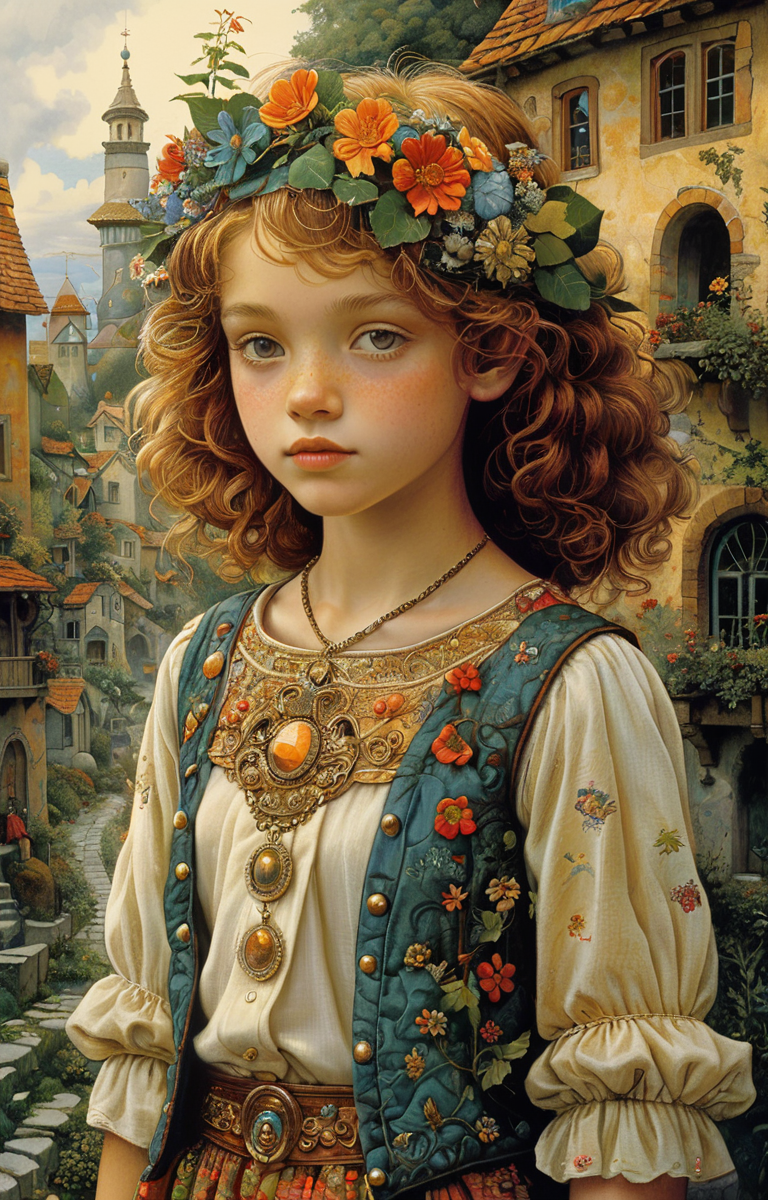 masterpiece,best quality,<lora:tbh330-sdxl:0.6>,illustration,style of James C. Christensen tech genius teenage girl
