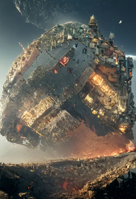 (pastel neon niji colors, terraforming mecha-Pyramid Like drdnght machine hovering above planet earth 20000 bc), 
atmospheric haze, Film grain, cinematic film still, highly detailed, high budget, cinemascope, moody, epic, OverallDetail, gorgeous, 2000s vintage RAW photo, photorealistic, candid camera, color graded cinematic, eye catchlights, atmospheric lighting, skin pores, imperfections, natural, shallow dof,
extremely detailed, drdnght machine, Temple Ruin, industrialbuilding, spstation,