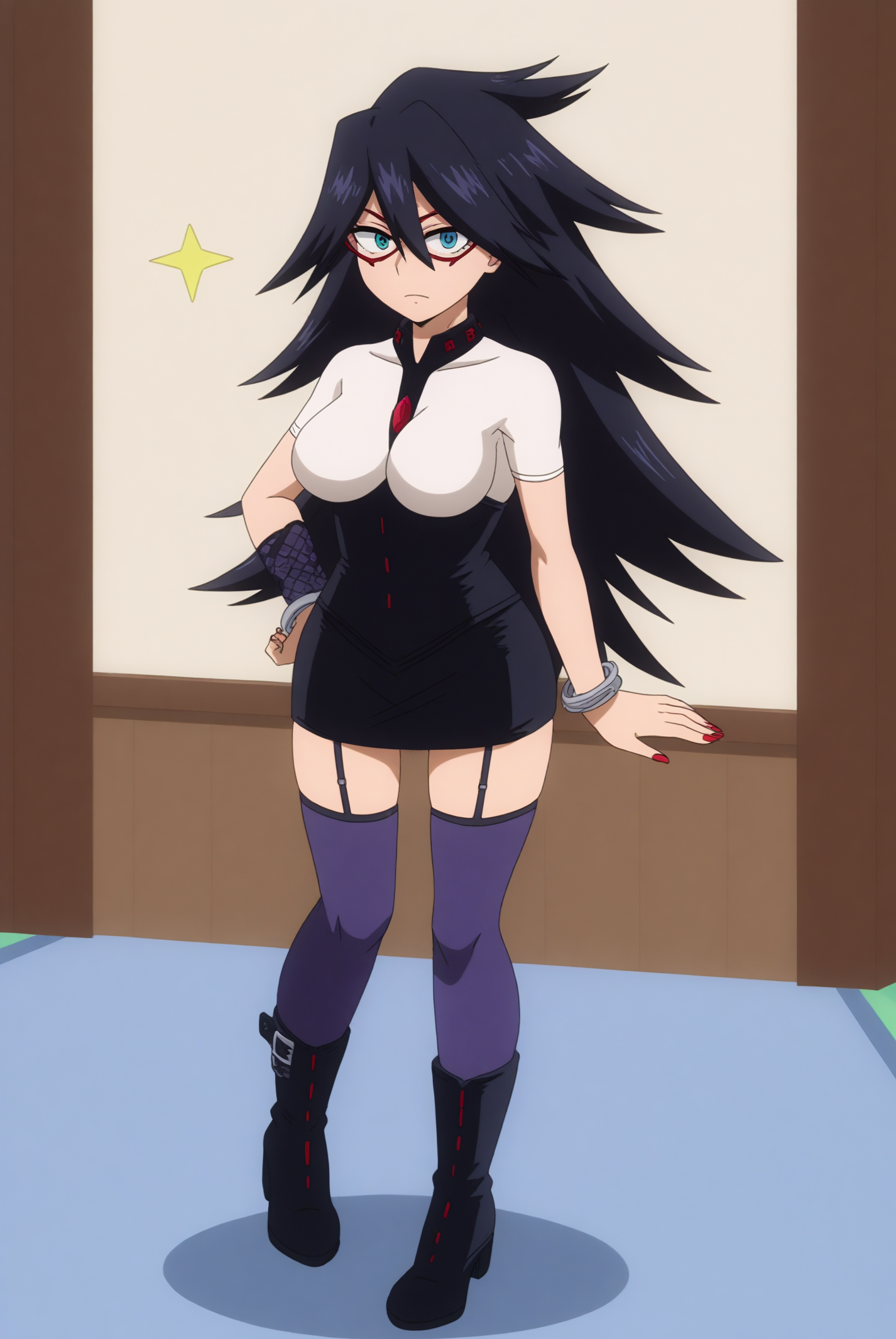 Midnight, solo <lora:My_Hero_Academia-Midnight-PDXL:0.8>