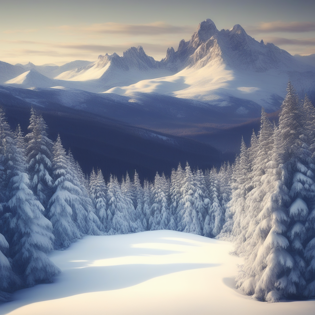 LANDSCAPER, mountain range, snowy, winter