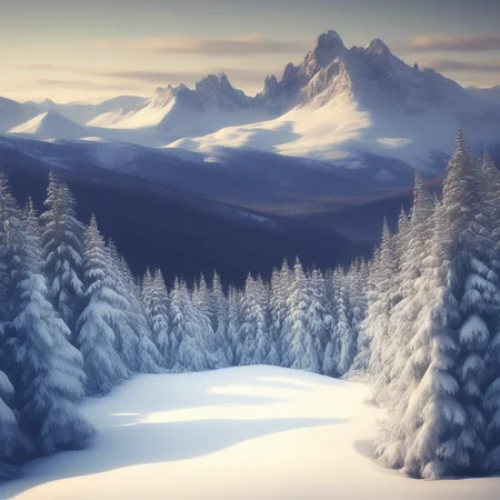 LANDSCAPER, mountain range, snowy, winter