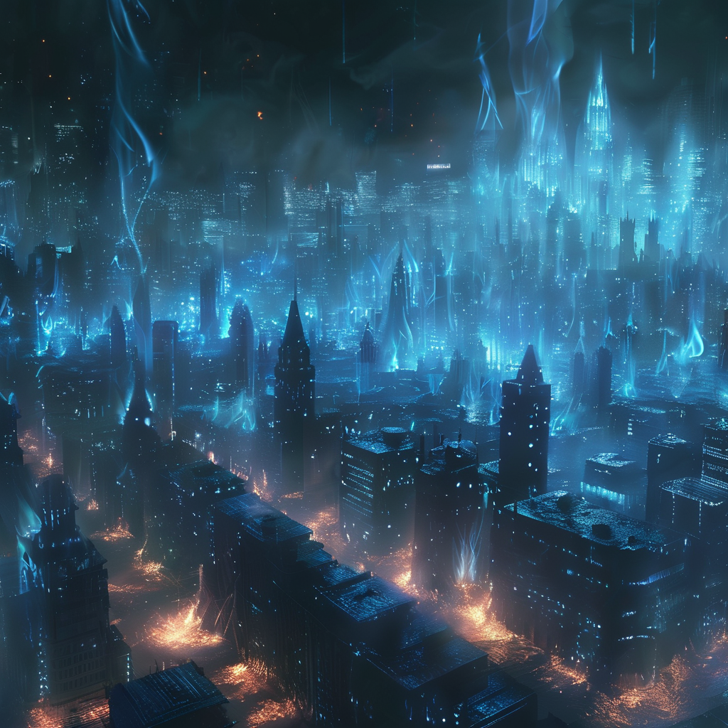 blgas city, very detailed, cinematic, darkness <lora:blgas:1>