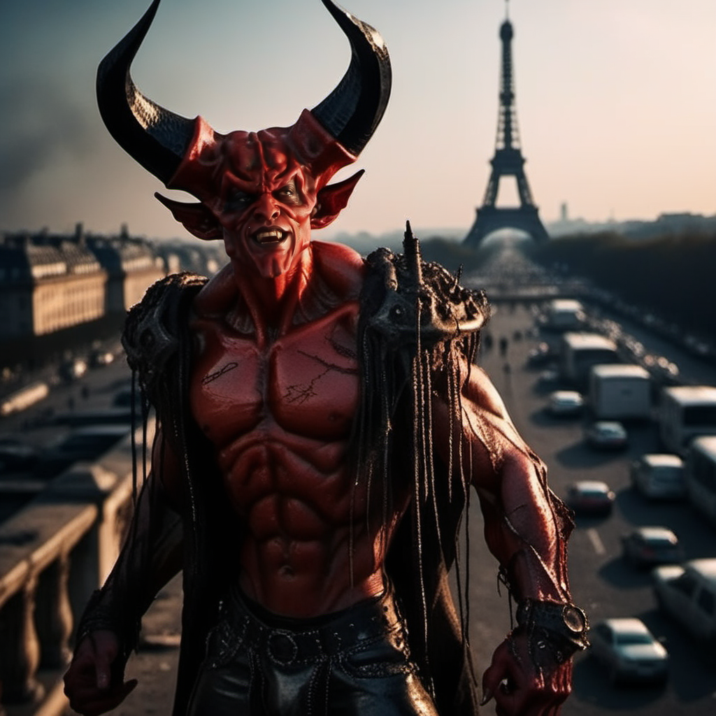Darkness1024, a demon, full body,  in a postapocalyptic paris, detailed eyes, highly detailed, photography, ultra sharp, film, bokeh, professional, 4k <lora:add-detail-xl:1.5> <lora:Darkness1024-000375:0.8>