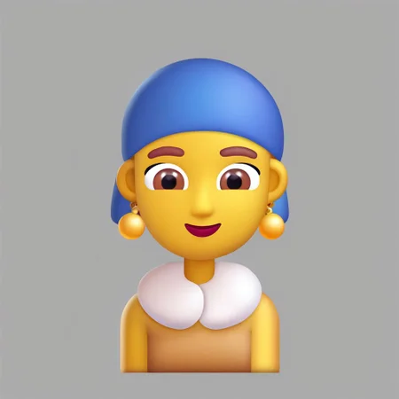 The girl with a pearl earring emoji <lora:SDXL-Emoji-Lora-r4:0.5>