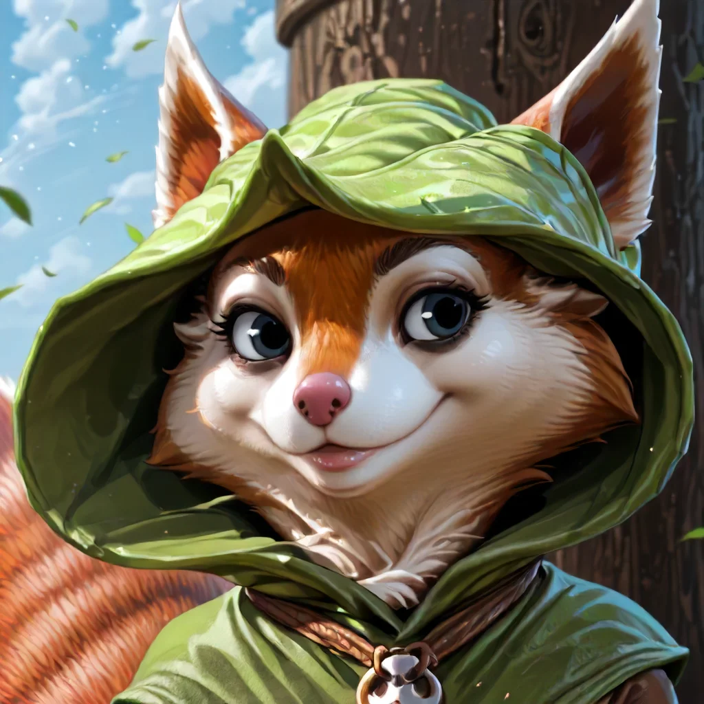 furry, Hoodwink. squirrel <lora:Hoodwink Illustrious:1>