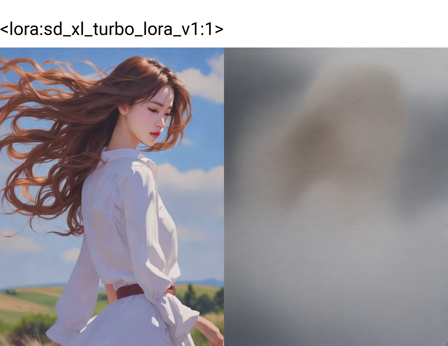 <lora:sd_xl_turbo_lora_v1:1>1 girl, wind