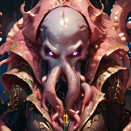 score_9, (mindflayer),  purple skin, tentacles face, glowing purple eyes, bald, dressed as a pirate, fantasy dock background, <lora:Expressive_H:0.6> <lora:g0th1cPXL:0.6> <lora:incase-ilff-v3-4:0.6> <lora:princess_xl_v2:1> <lora:mindflayer:0.9>
