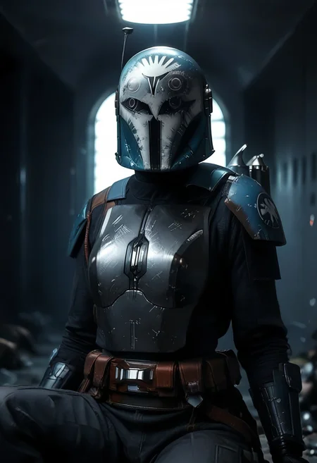 score_9, score_8_up, score_7_up, score_6_up, photo, realistic face, 1girl, bo-katan-pxl, bo-katan, solo, detailed metal surfaces, battlefield, on one knee, dynamic lighting, detailed shadows, dim light, ExpresHGothicNeonIncase, high resolution