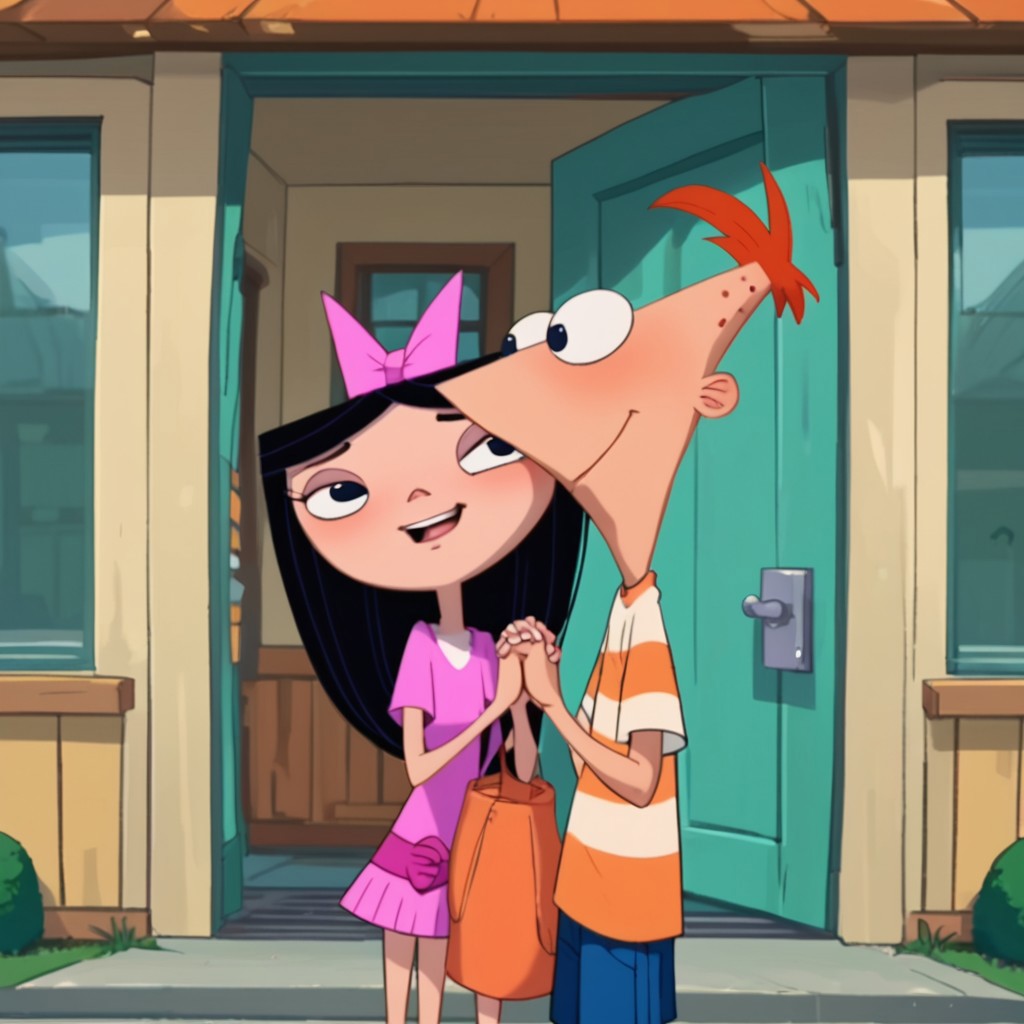 score_9, score_8_up, score_7_up, score_6_up, score_5_up, score_4_up, 1boy, 1girl, PhinBella, holding hands