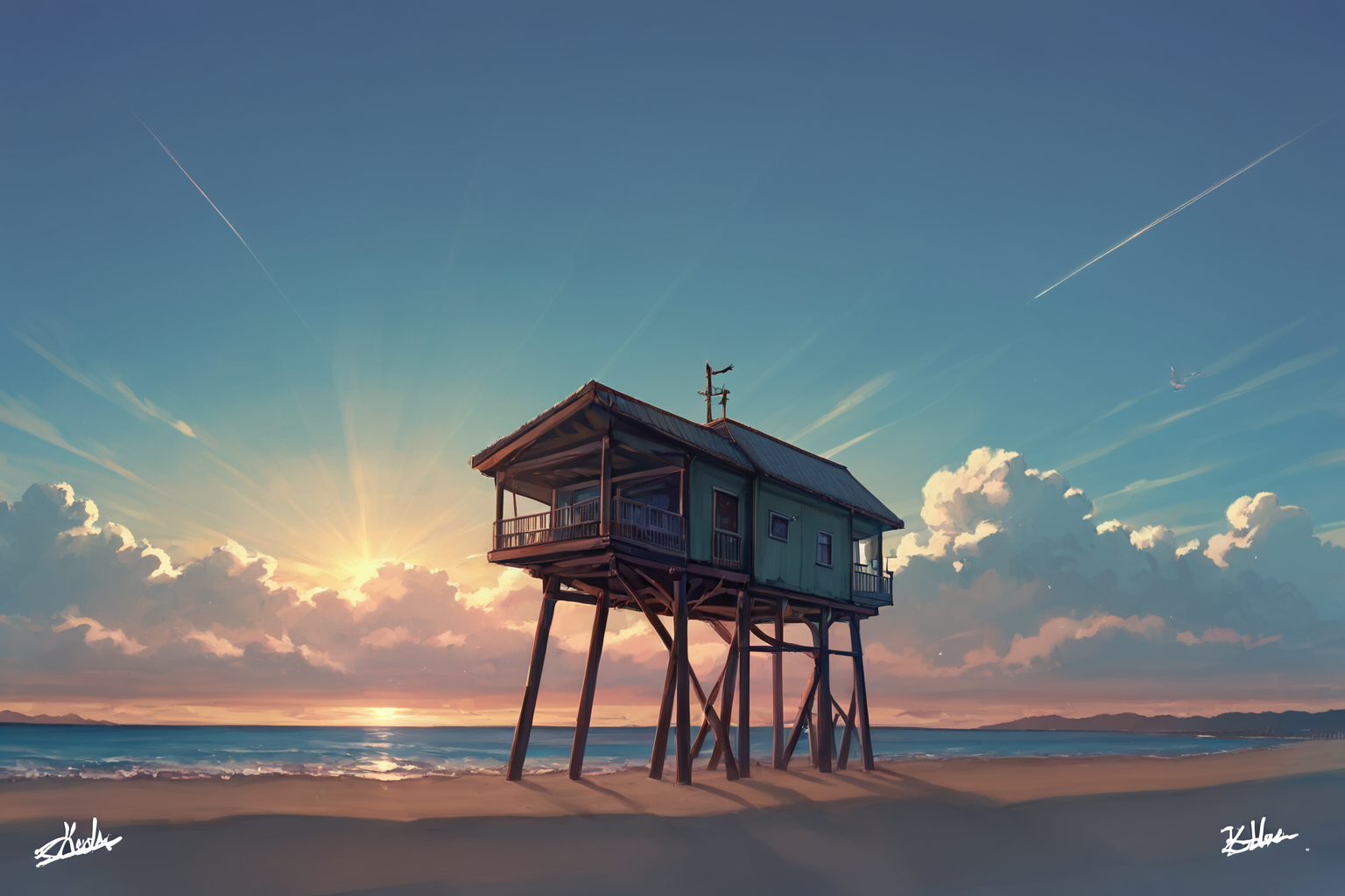 PDXL, source_anime, <lora:AlpcmasV1:1>, alpcm4s, landscape, 
beach, sea, cthulhu, night sky, galaxies, 
volumetric reflections, volumetric shadows, HDR, shot on Canon DSLR