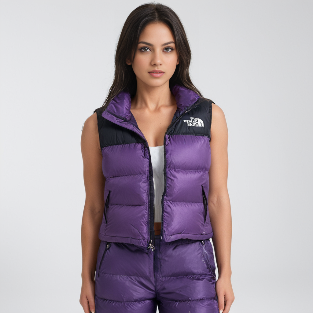 ((nsfw revealing outfit, large cleavage, freezerroom)) scene,squatting one indian women in  (dark purple <lora:pufferdown_tnf_nuptse:0.7> <lora:snowpants_v1-000003:0.7> tnf_nuptse jacket   shiny quilted nylon puffer cropped vest). A large puffer quilted cloak cropped vest draped over her shoulders and wearing a winter puffer cropped vest. Long wet hair. Ethereal Warrior Princess. freezer room covered in snow and ice, Erotic,  sensual, surreal. Detailed face. Perfect eyes, highly detailed beautiful expressive eyes, detailed eyes. 35mm photograph, film, bokeh, professional, highly detailed dynamic lighting, photorealistic, 8k, raw, rich, intricate details, key visual, vivid colors
<lora:WildcardX-XL-Detail-Enhancer:1>